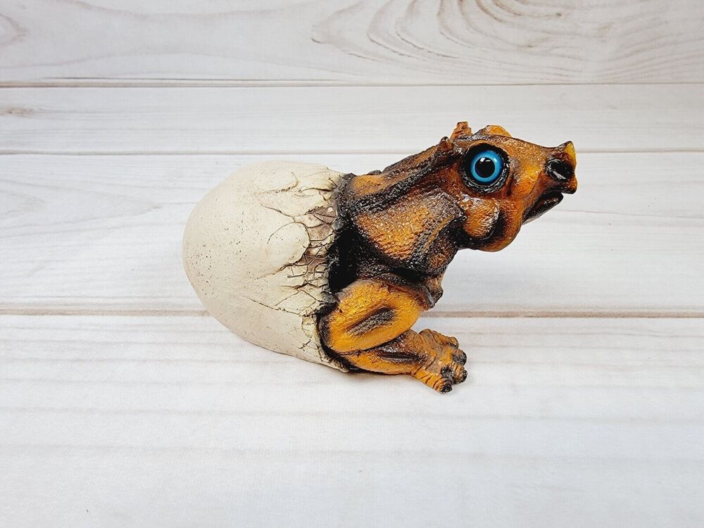 Vintage Triceratops Dinosaur Hatching From Egg 1989 Shade Tree Creations